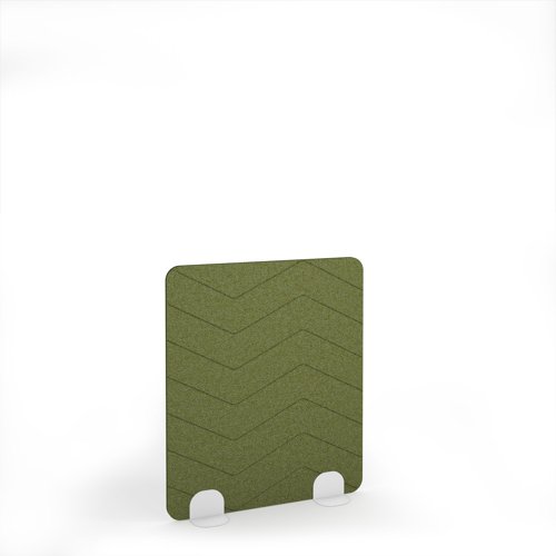 Zigzag Acoustic Floor Standing White Metal Base Legs 1200w 1400h - Reed Green