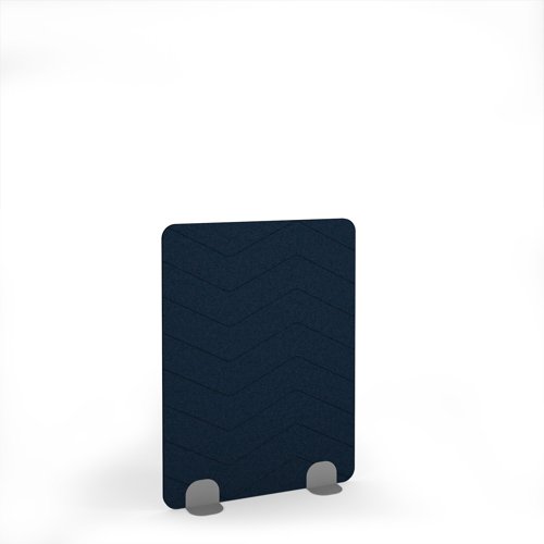 Zigzag Acoustic Floor Standing Silver Metal Base Legs 1200w 1600h - Dark Blue