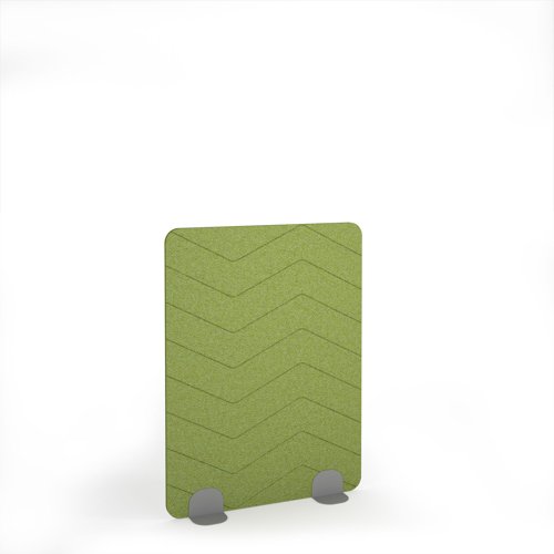 Zigzag Acoustic Floor Standing Silver Metal Base Legs 1200w 1600h - Fruit Green