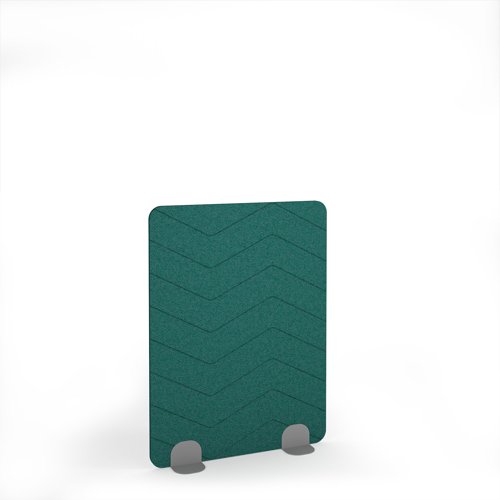 Zigzag Acoustic Floor Standing Silver Metal Base Legs 1200w 1600h - Peacock Blue