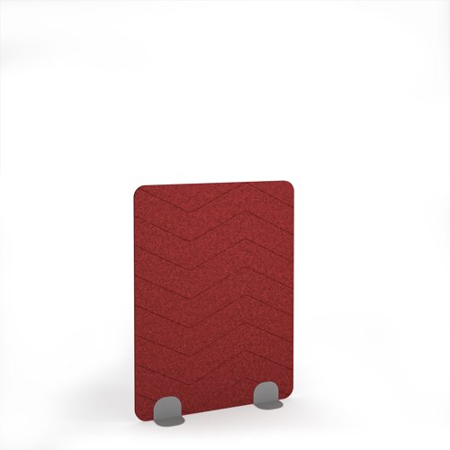 Zigzag Acoustic Floor Standing Silver Metal Base Legs 1200w 1600h - Pure Red