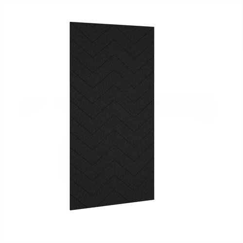 Zigzag Wall Panel 1200w - Black eco-friendly office product