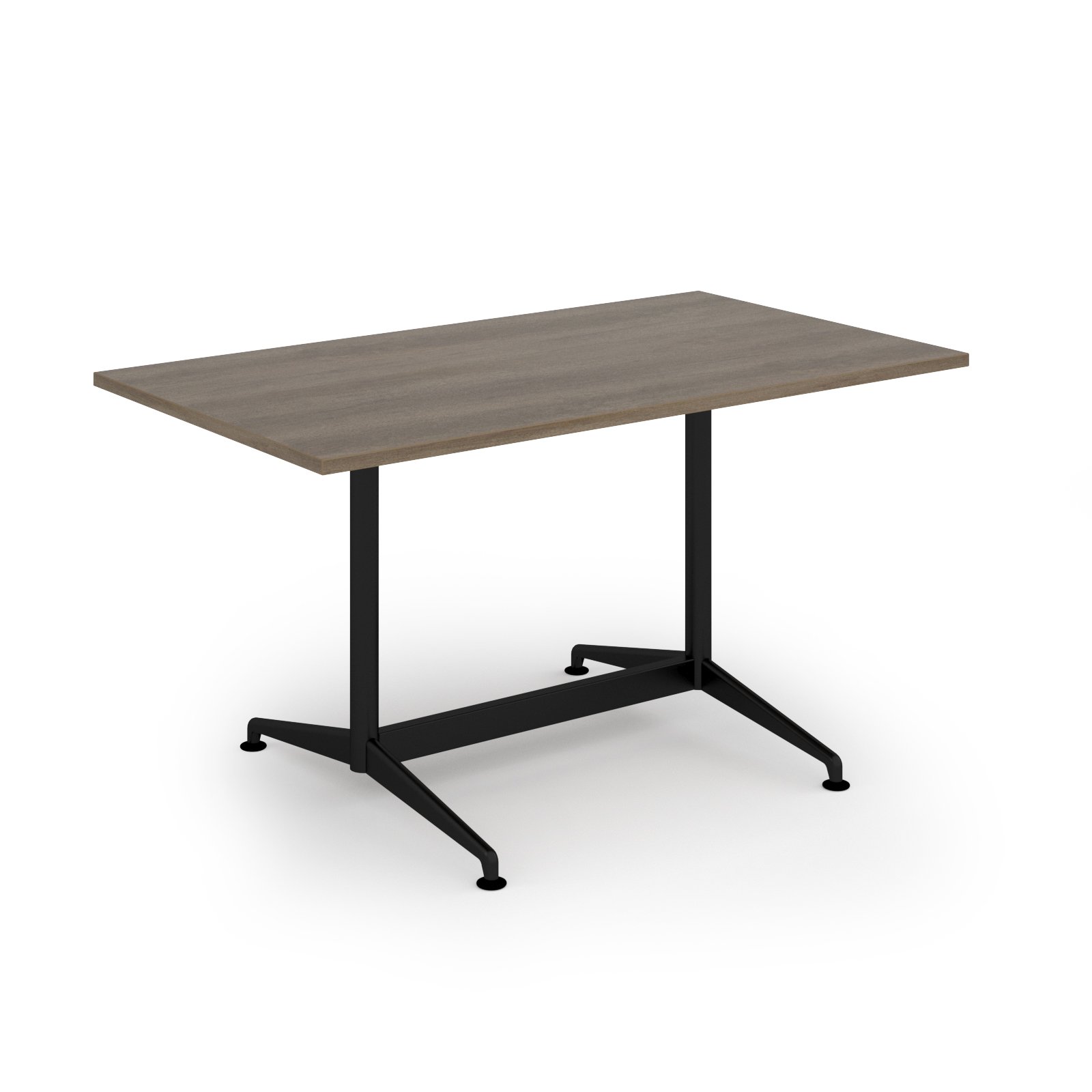 Loft dining table 1400w x 800d black frame and nebraska oak