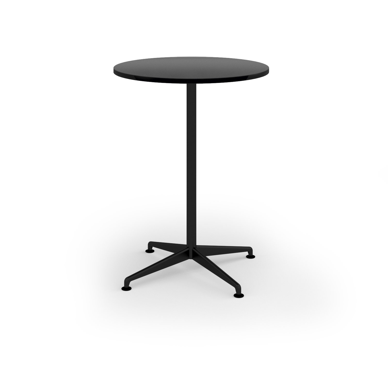 Loft circular poseur table 800 dia black frame black top