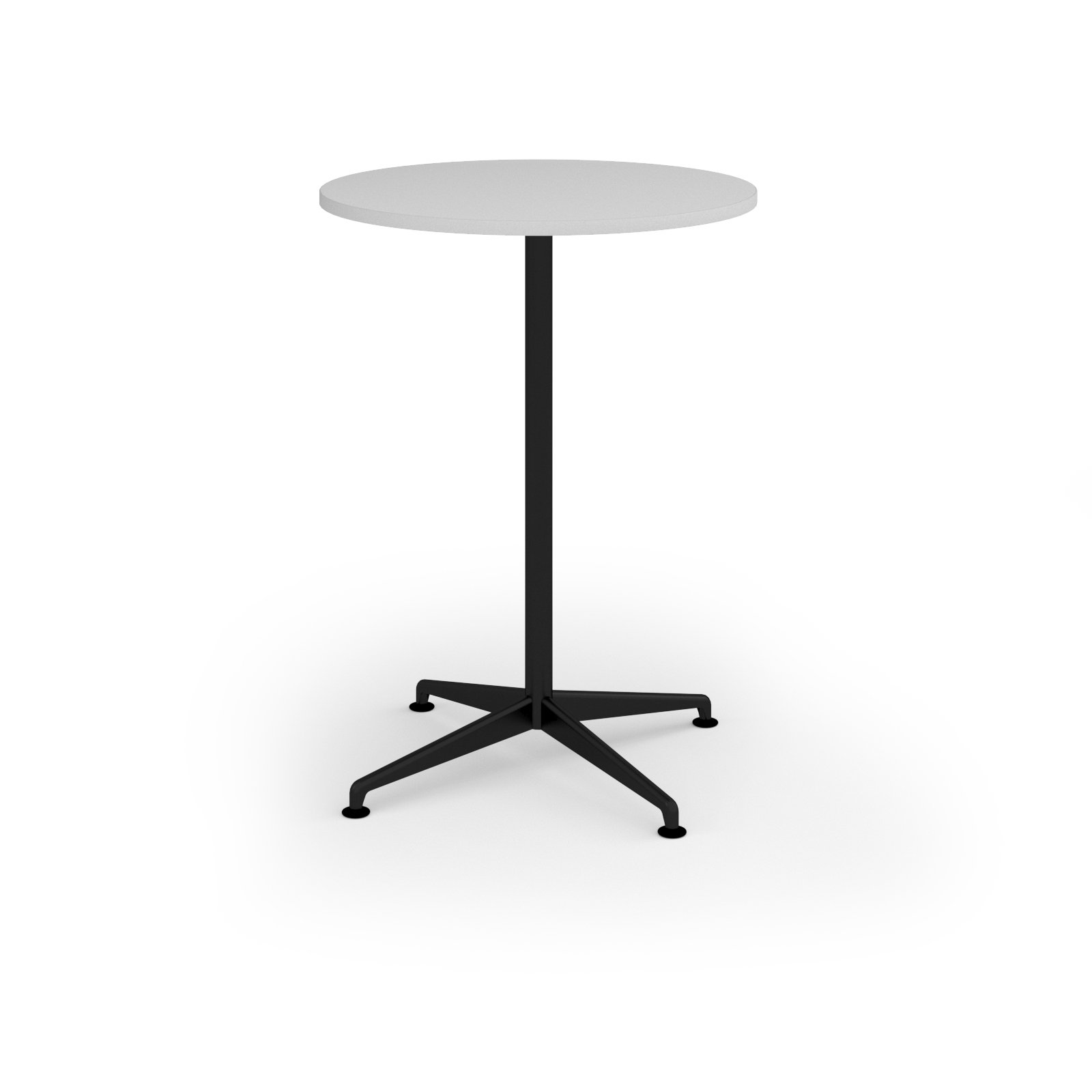 Loft circular poseur table 800 dia black frame white top