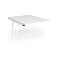 Connex Angled 1200 x 1600 x 725mm Back to Back Add On Bay - White Frame / White Top