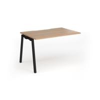 Connex Angled 1200 x 800 x 725mm Single Add On Bay - Black Frame / Beech Top