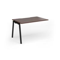 Connex Angled 1200 x 800 x 725mm Single Add On Bay - Black Frame / Walnut Top