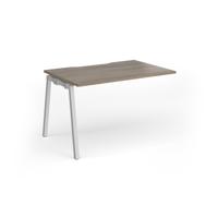 Connex Angled 1200 x 800 x 725mm Single Add On Bay - Silver Frame / Nebraska Oak Top