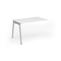 Connex Angled 1200 x 800 x 725mm Single Add On Bay - Silver Frame / White Top