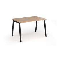 Connex Angled 1200 x 800 x 725mm Single Desk - Black Frame / Beech Top