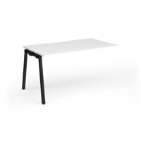 Connex Angled 1400 x 800 x 725mm Single Add On Bay - Black Frame / White Top