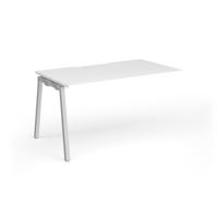 Connex Angled 1400 x 800 x 725mm Single Add On Bay - Silver Frame / White Top