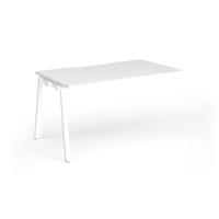 Connex Angled 1400 x 800 x 725mm Single Add On Bay - White Frame / White Top