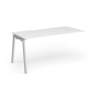 Connex Angled 1600 x 800 x 725mm Single Add On Bay - Silver Frame / White Top