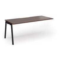 Connex Angled 1800 x 800 x 725mm Single Add On Bay - Black Frame / Walnut Top