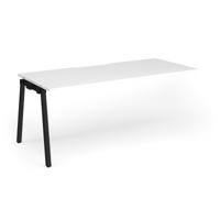 Connex Angled 1800 x 800 x 725mm Single Add On Bay - Black Frame / White Top