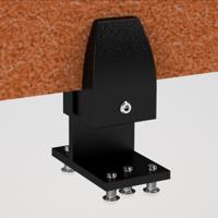 PET Double desk screen clamp bracket - Black