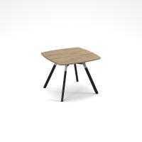 Anson executive square meeting table with A-frame legs - barcelona walnut