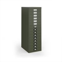 Bisley multi drawers with 15 drawers - olive green