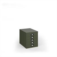 Bisley multi drawers with 5 drawers - olive green