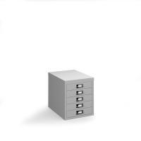 Bisley multi drawers with 5 drawers - silver