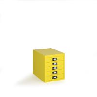 Bisley multi drawers with 5 drawers - yellow