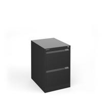 Bisley steel 2 drawer public sector contract filing cabinet 711mm high - black