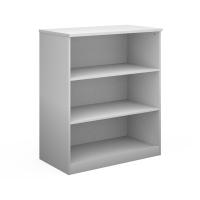 Deluxe bookcase 1200mm high with 2 shelves - white