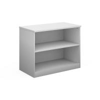 Deluxe bookcase 800mm high with 1 shelf - white