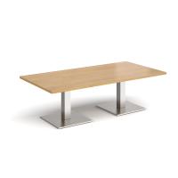 Brescia rectangular coffee table with square bases