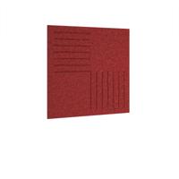 Bevelled Acoustic Ceiling - Wall Tiles 590w - Pure Red
