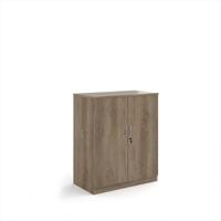 Deluxe double door cupboard 1200mm high with 2 shelves - Nebraska Oak