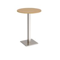 Brescia circular poseur table with flat square base