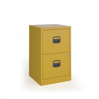 Bisley A4 home filer with 2 drawers - sunflower yellow