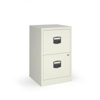Bisley A4 home filer with 2 drawers - white