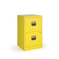 Bisley A4 home filer with 2 drawers - yellow