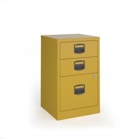 Bisley A4 home filer with 3 drawers - sunflower yellow