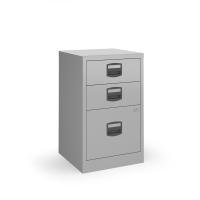 Bisley A4 home filer with 3 drawers - silver