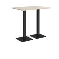 Brescia rectangular poseur table with flat square black bases 1200mm x 800mm - made to order
