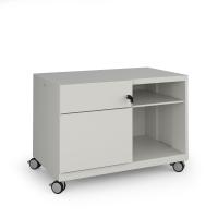 Bisley steel caddy left hand storage unit 800mm - goose grey