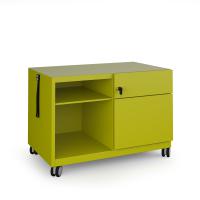 Bisley steel caddy right hand storage unit 800mm - green
