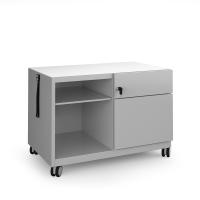 Bisley steel caddy right hand storage unit 800mm - silver