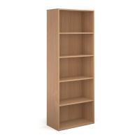 Contract bookcase 2030mm high with 4 shelves - beech