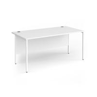 Contract 25 straight desk with white H-Frame leg 1600mm x 800mm - white top