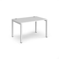 Connex single desk 1200mm x 800mm - white frame, white top