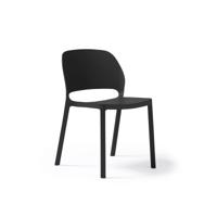 Contra one piece polypropylene chair in black