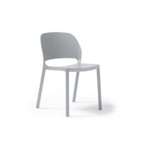 Contra one piece polypropylene chair in pearl grey