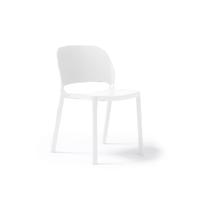 Contra one piece polypropylene chair in white