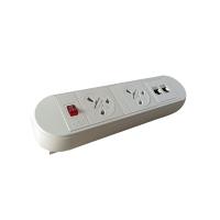 Chroma clip-on power module 2 x UK sockets, 2 x RJ45 sockets - white